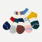 Shein Toddler Kids Colorblock Striped Socks 5pairs