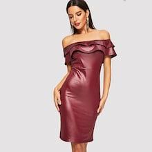 Shein Form Fitting Flounce Layered Dress
