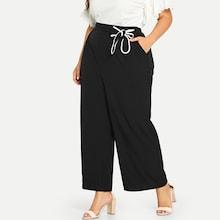 Shein Plus Solid Palazzo Leg Pants