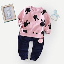Shein Toddler Girl Cartoon Print Top With Pants