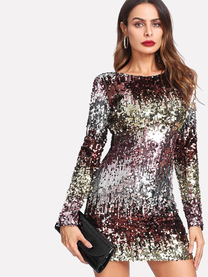 Shein Iridescent Sequin Dress