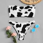 Shein Cow Print Bikini Set
