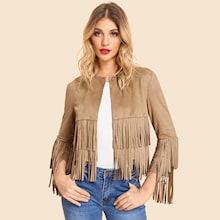 Shein Layered Fringe Embellished Jacket