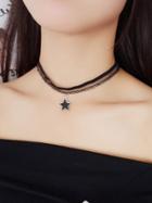 Shein Tattoos Choker With Star Pendant Statement Necklace
