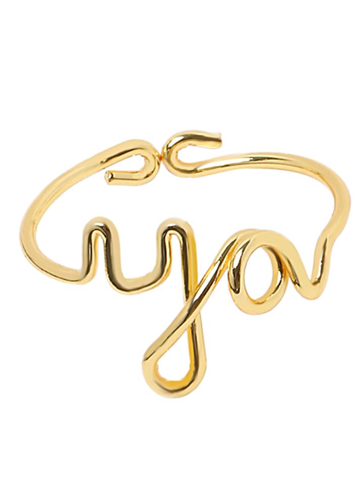 Shein Golden You Letter Ring