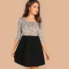 Shein Pocket Side Leopard Print Dress