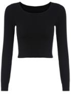 Shein Long Sleeve Crop Black T-shirt