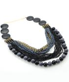 Shein Black Multilayers Bead Necklace