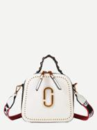 Shein Metal Detail Grab Bag With Letter Strap
