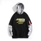 Shein Men 2 In 1 Letter Print Hooded Sweatshirt