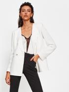 Shein Scallop Neck Welt Pocket Front Tailored Blazer