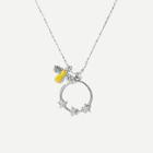 Shein Bee Decorated Ring Pendant Necklace