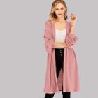 Shein Pearl Beaded Balloon Sleeve Cardigan