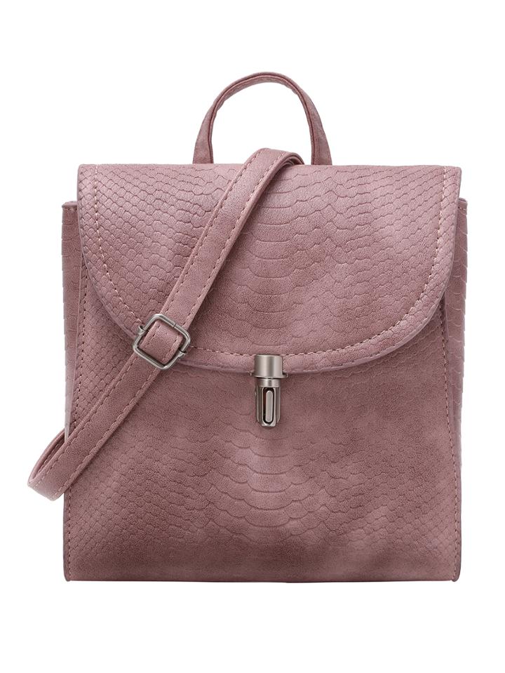 Shein Crocodile Embossed Structured Backpack