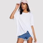 Shein Gathered Hem Asymmetric Boxy Tee