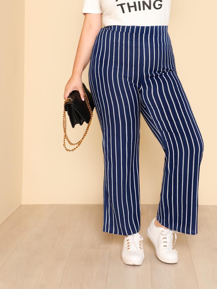 Shein Vertical Striped Palazzo Pants