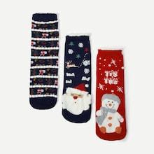 Shein Christmas Snowman Pattern Socks 3pairs