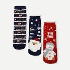Shein Christmas Snowman Pattern Socks 3pairs