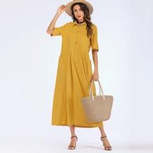 Shein Dual Pocket Longline Shirt Dress