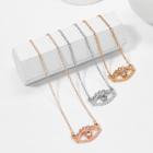 Shein Rhinestone Eye Pendant Chain Necklace Set 3pcs