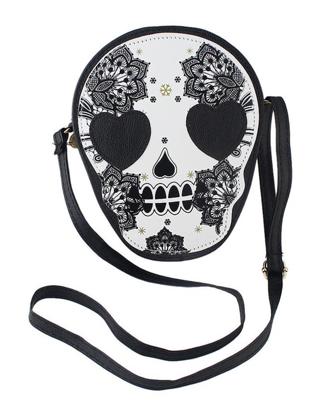 Shein Cute Skull Printed Leather Shoulder Bag