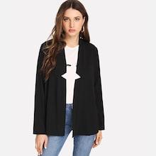 Shein Open Front Solid Blazer