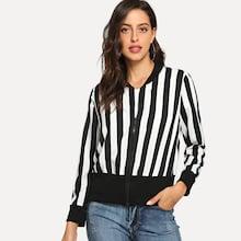 Shein Block Stripe Jacket