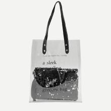 Shein Transparent Tote Bag With Inner Clutch