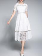 Shein Hollow Lace A-line Dress