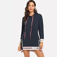 Shein Slogan Tape Sweatshirt Dress