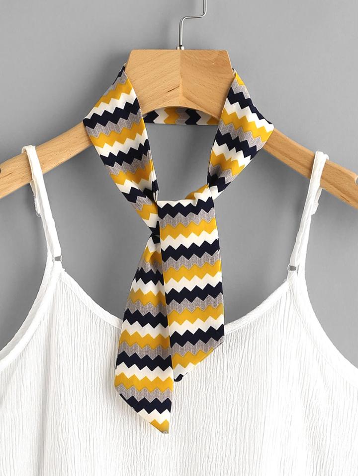 Shein Chevron Print Twilly Scarf