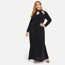 Shein Plus Size Cutout Mock-neck Dress