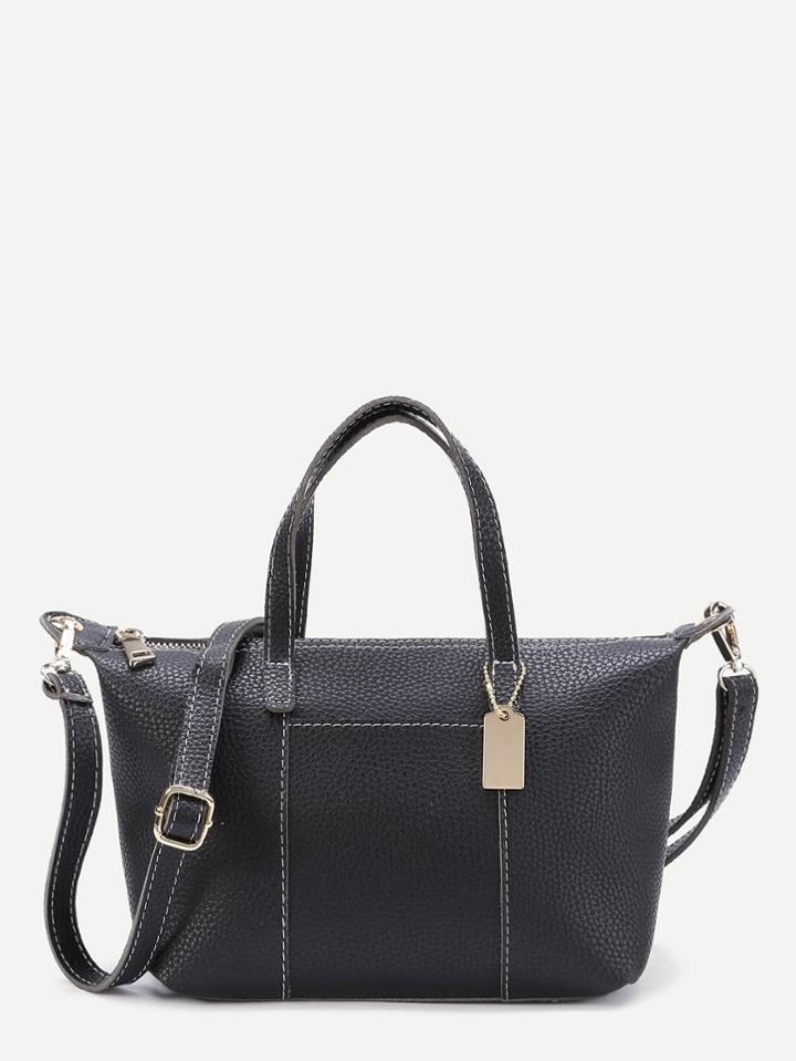 Shein Metal Detail Pu Grap Bag