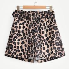 Shein Self Tie Leopard Print Shorts
