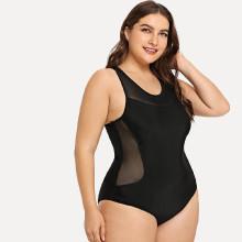Shein Plus Racer Back Swimsuit