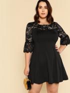 Shein Floral Lace Sweetheart Dress