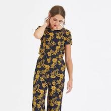 Shein Zipper Up Cut Back Floral Jumpsuit