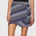 Shein Tribal Print Overlap Front Skirt