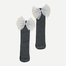 Shein Girls Bow Embellished Socks