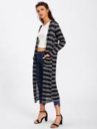 Shein Two Tone Pocket Longline Coat