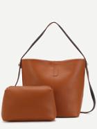Shein Brown Faux Leather Convertible Shoulder Bag Set