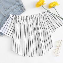 Shein Off Shoulder Striped Top