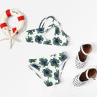 Shein Girls Leaf Print Bikini Set