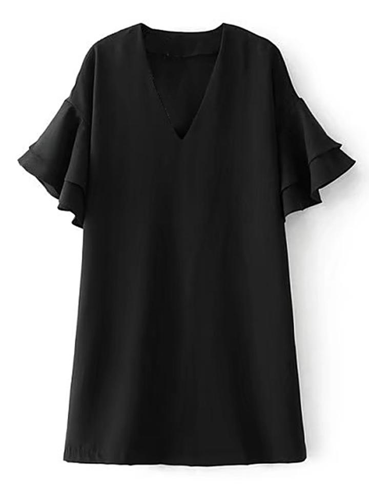 Shein Layered Ruffle Sleeve Dress