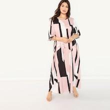 Shein Plus Flutter Sleeve Cut And Sew Belted Dress