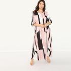 Shein Plus Flutter Sleeve Cut And Sew Belted Dress