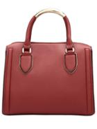Shein Red Zipper Metallic Strap Pu Bag