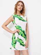 Shein Palm Leaf Print Dress