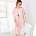 Shein Ice Cream Print Striped Dress