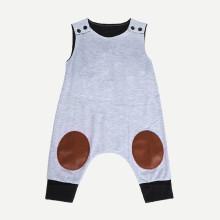 Shein Boys Patch Contrast Hem Jumpsuit